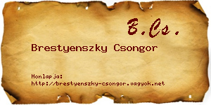 Brestyenszky Csongor névjegykártya
